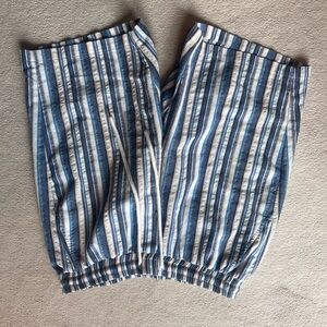 Striped Blue and White Shorts